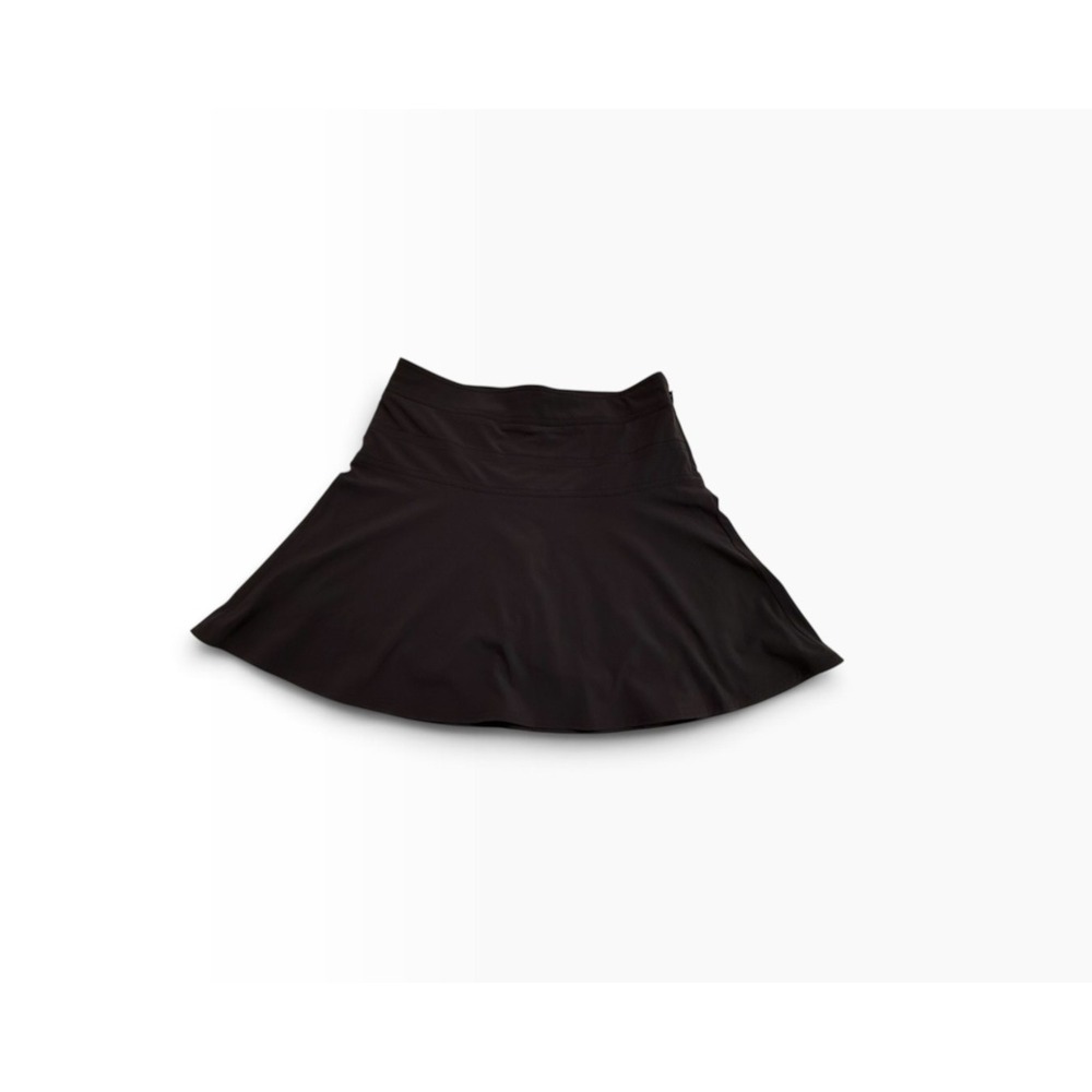 Athleta Everyday Skater Skort Black Size 4 Featherweight Side Zip Back Pocket